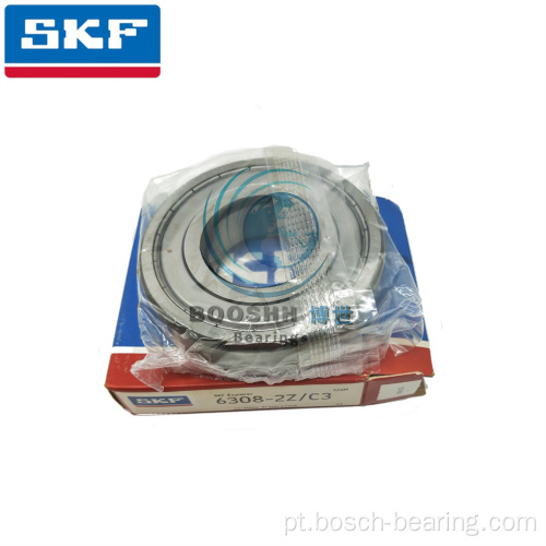 Aço cromado SKF 6308-ZZ / C3 rolamentos de esferas de sulco profundo